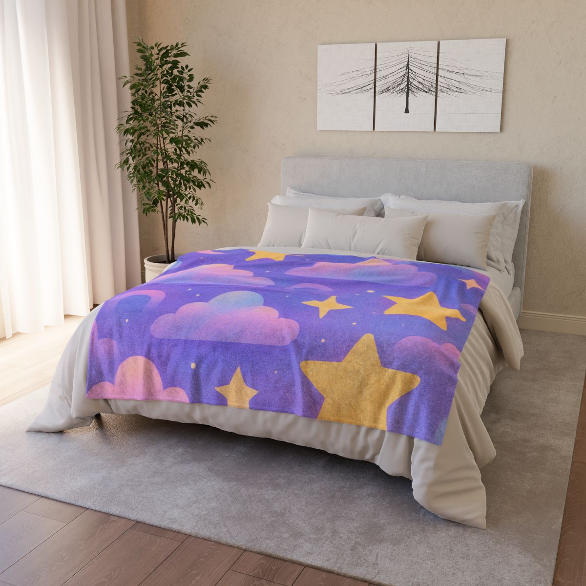 Nostalgic Toy Inspired Night Sky For Spaces Blanket