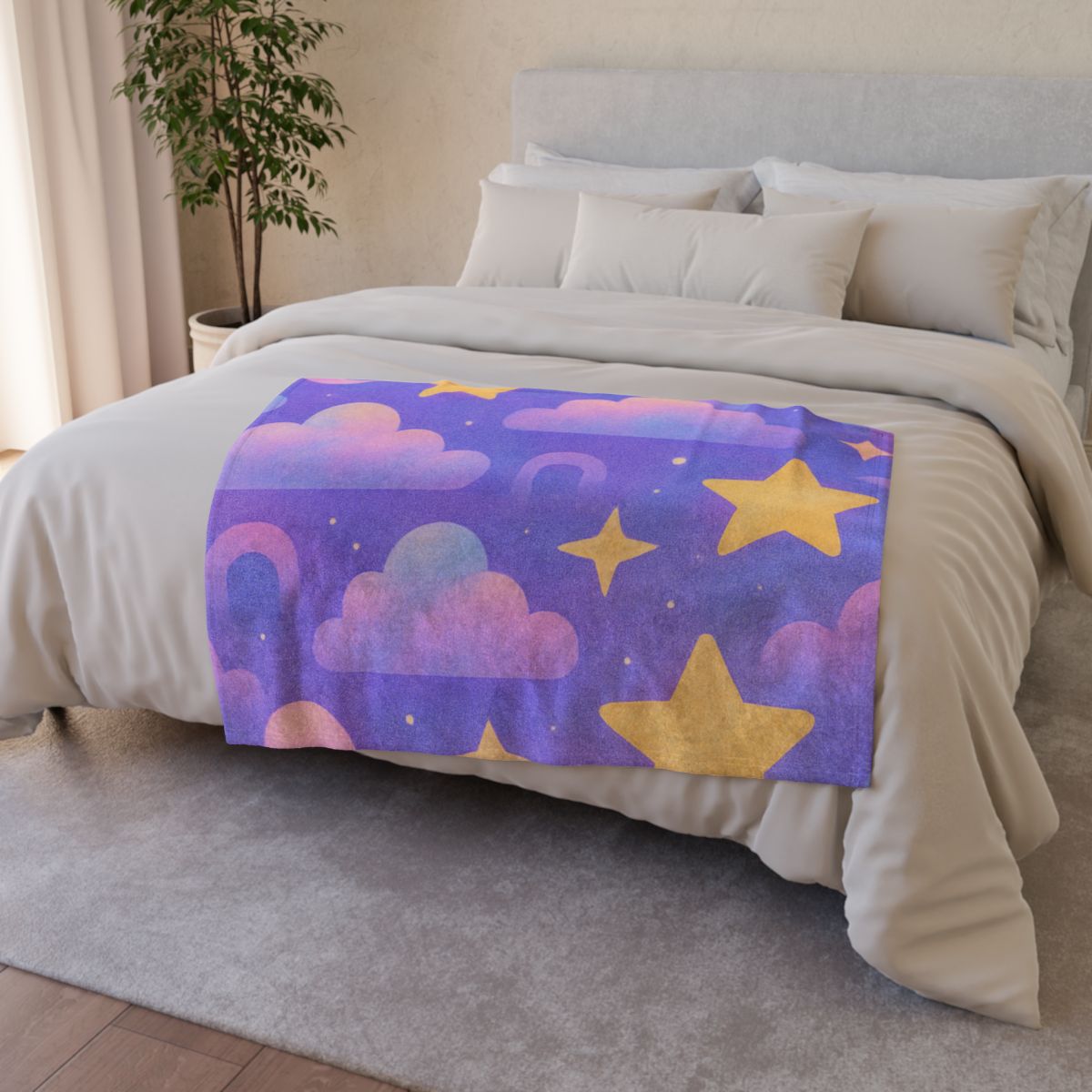 Nostalgic Toy Inspired Night Sky For Spaces Blanket