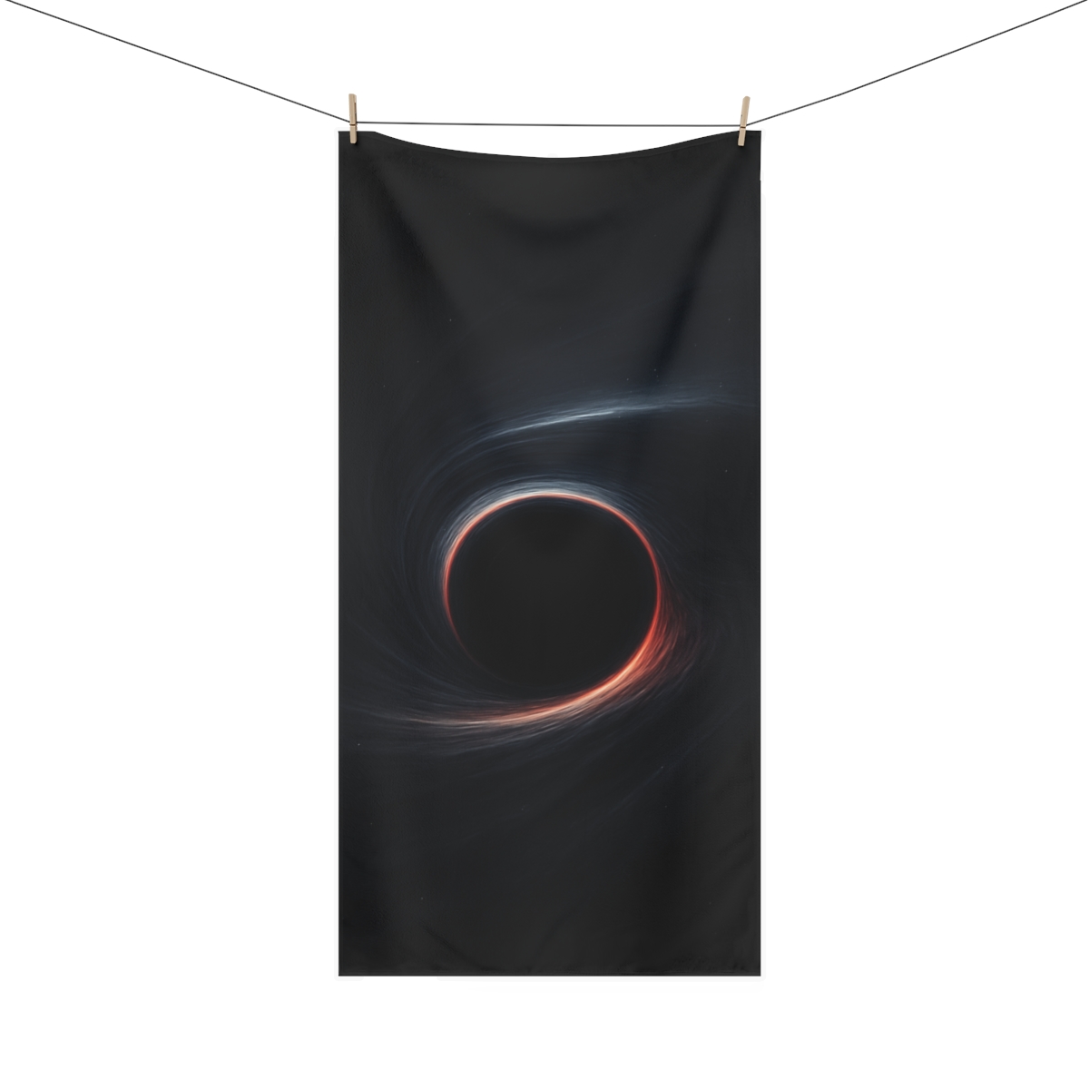 Obsidian Horizon Vortex personalized bath towels