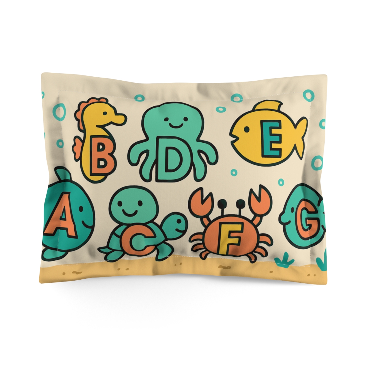 Ocean Alphabet Parade soft plush pillows