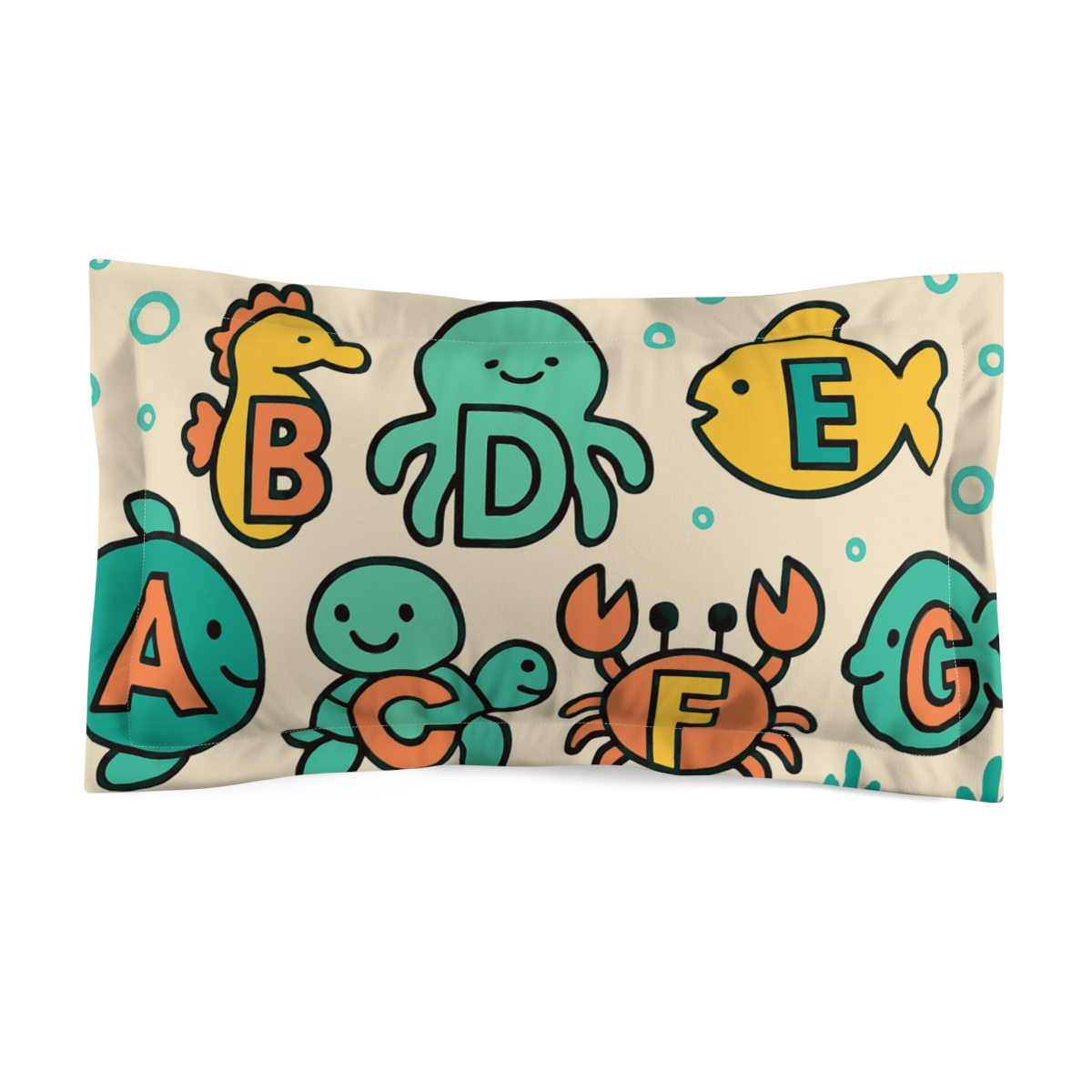 Ocean Alphabet Parade soft plush pillows