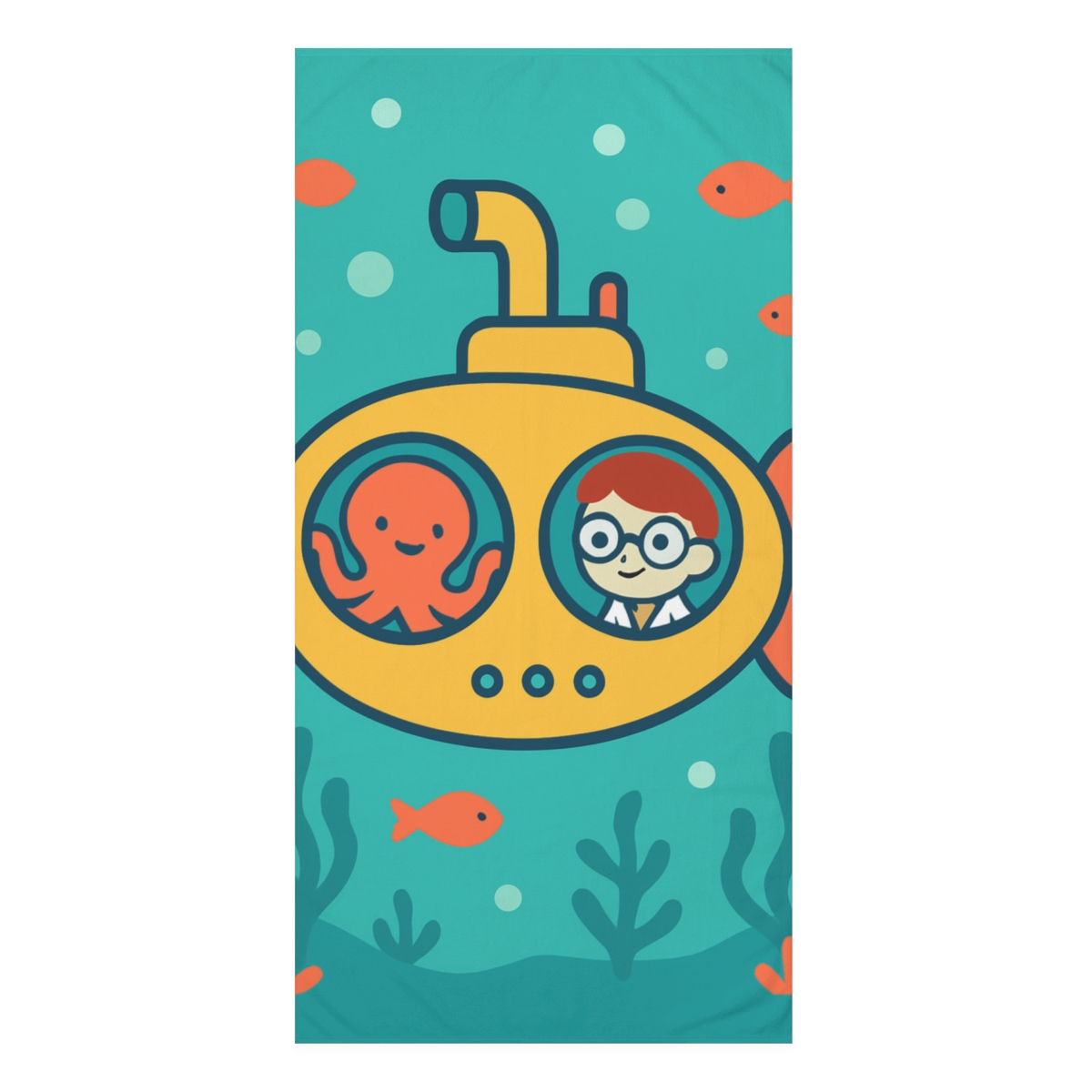 Ocean Explorer Submarine personalized bath towels
