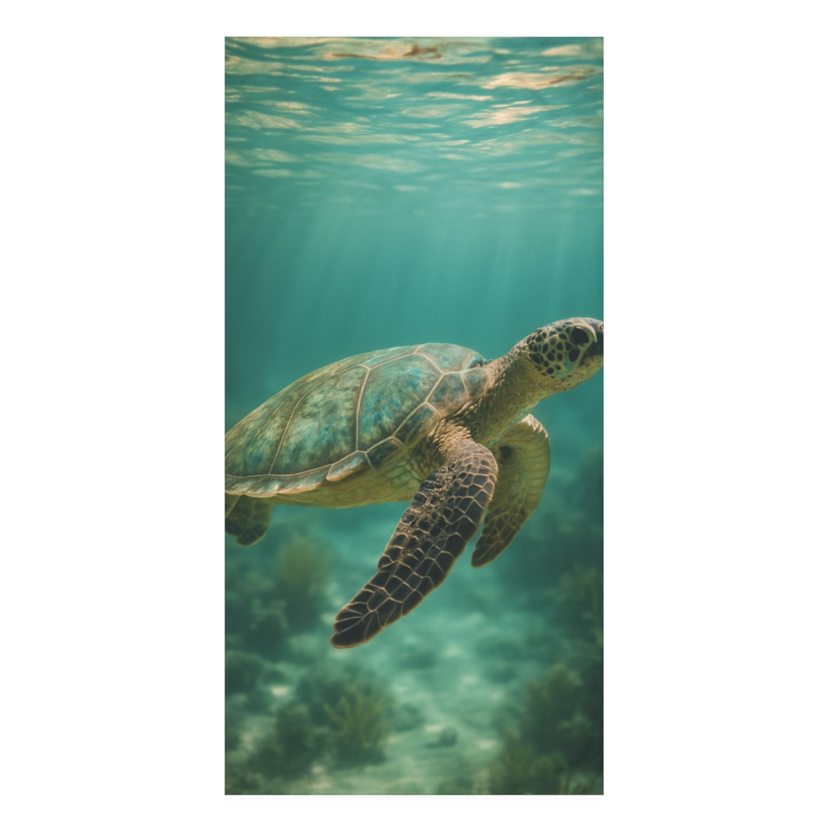 Ocean Guardian Sea Turtle designer printed towels