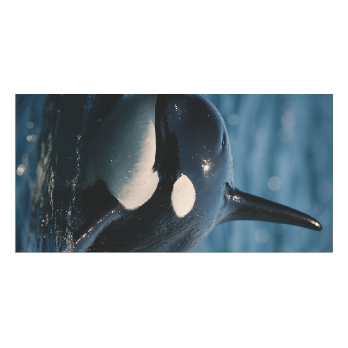 Ocean Shadow Orca personalized bath towels