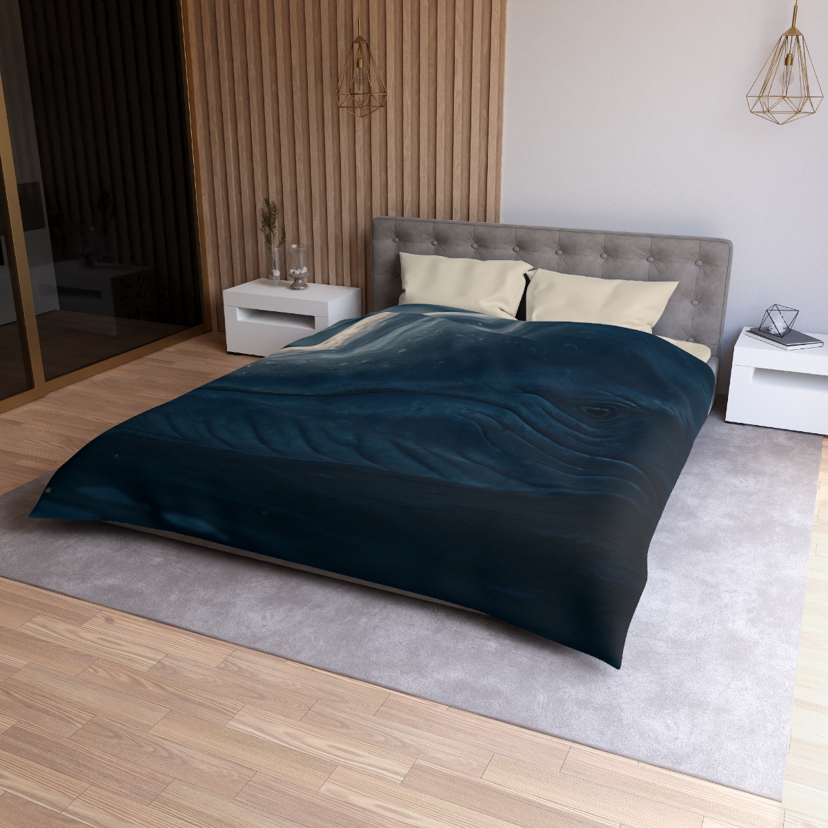 Ocean Song Blue Whale personalized bedding duvets