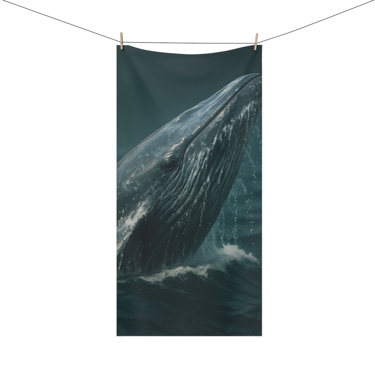 Ocean Song Blue Whale unique gift towels