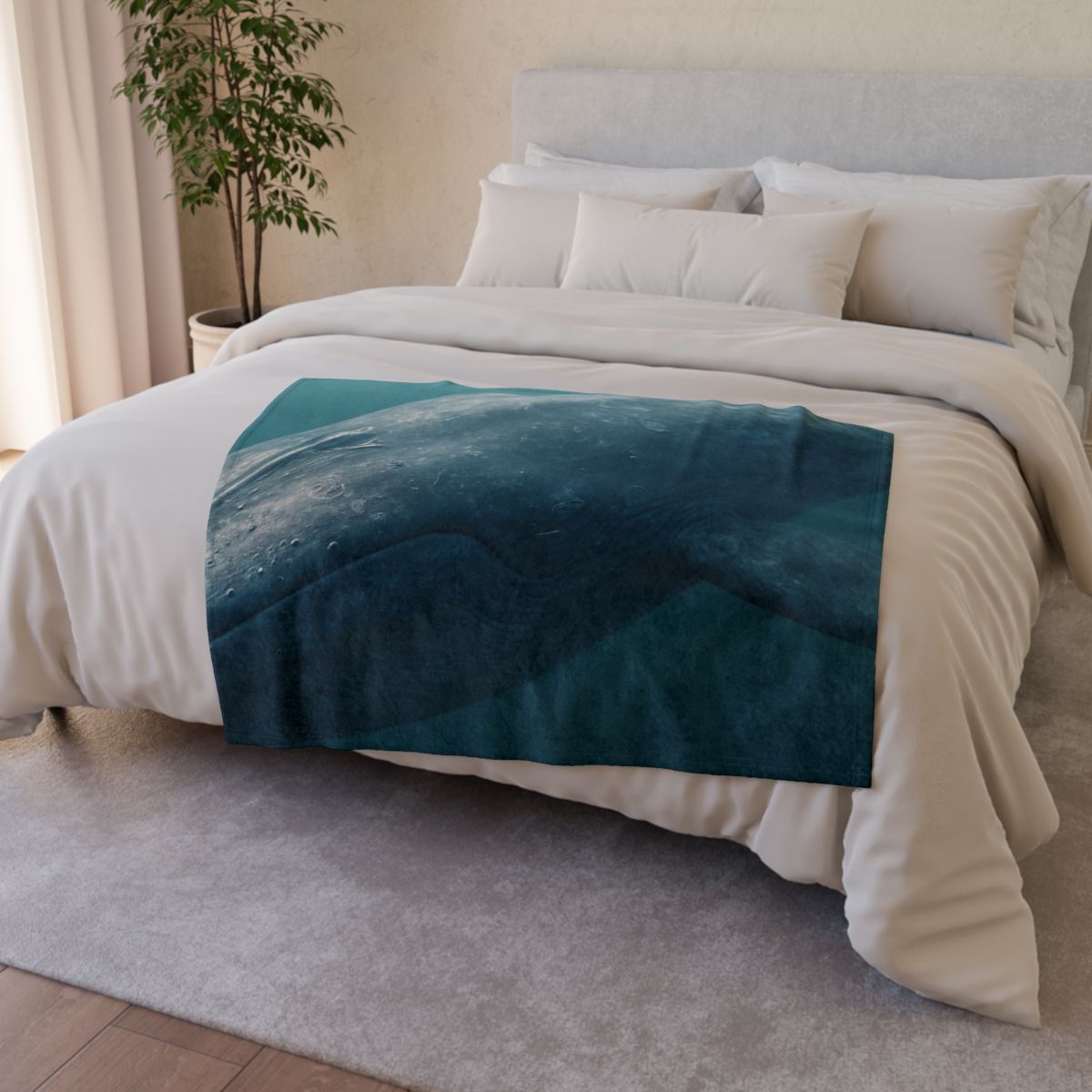 Ocean Song Blue Whale soft fleece blankets