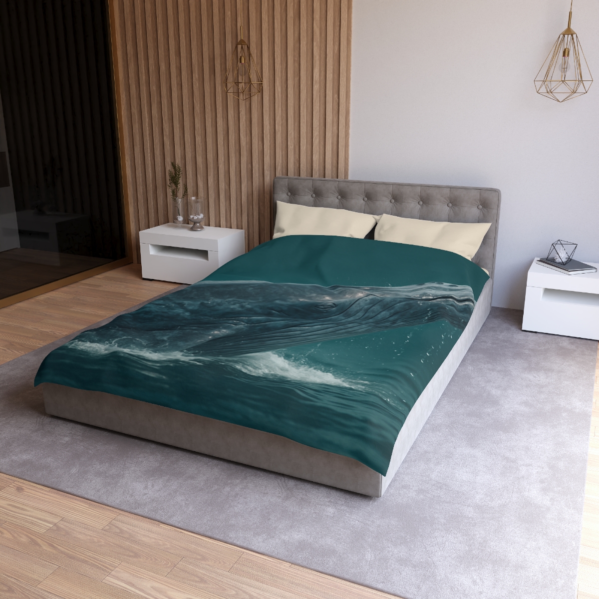 Ocean Song Blue Whale designer printed duvets