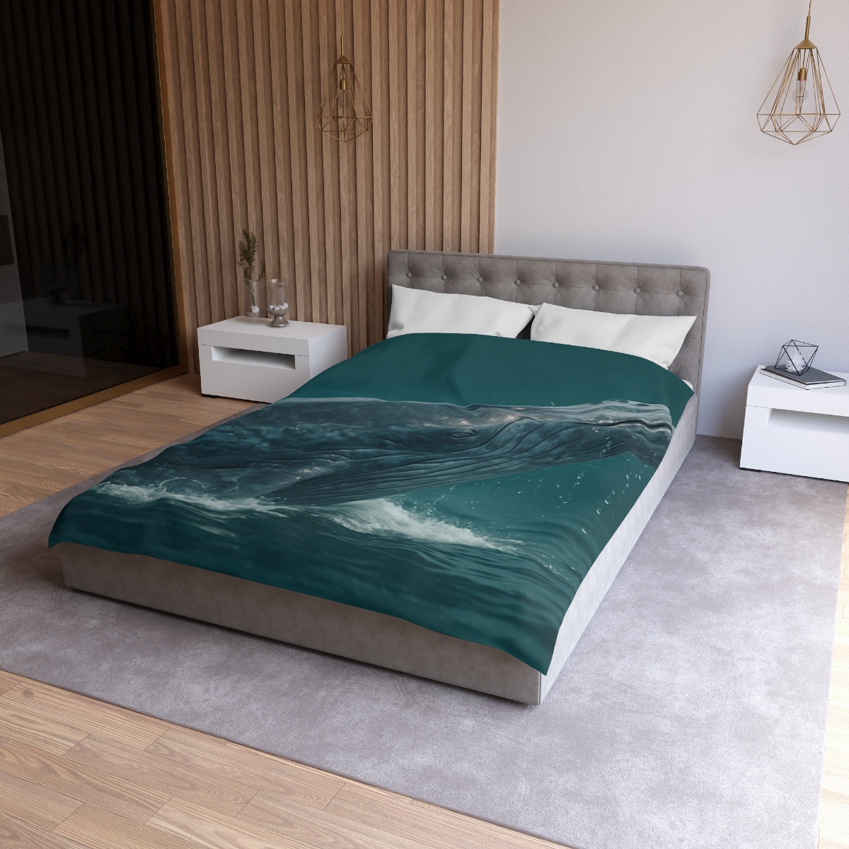 Ocean Song Blue Whale designer printed duvets