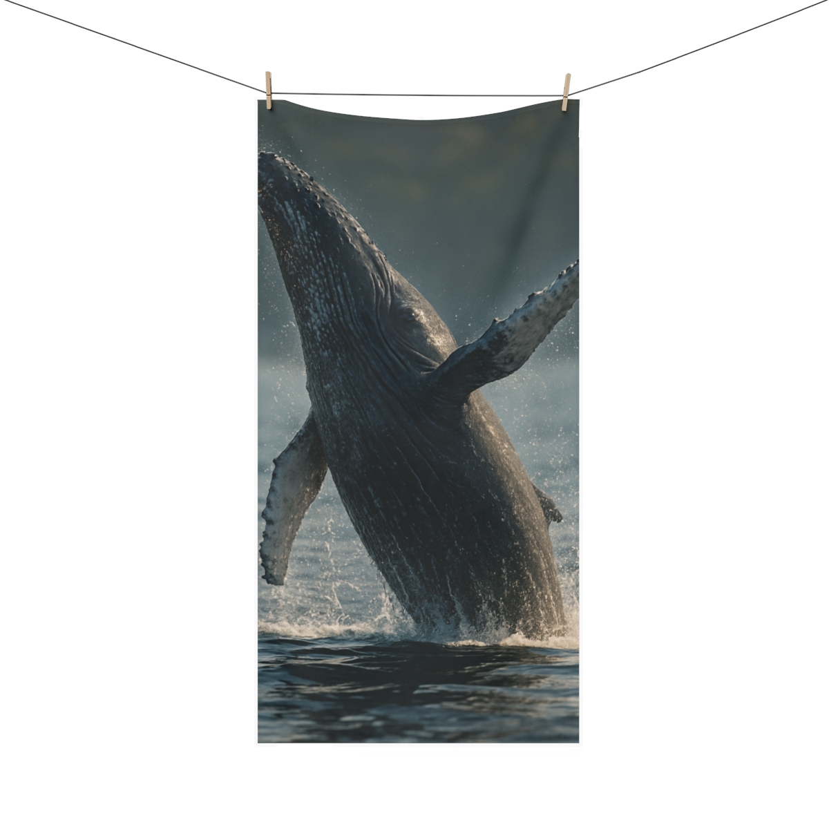 Ocean Song Humpback Whale designer printed towels