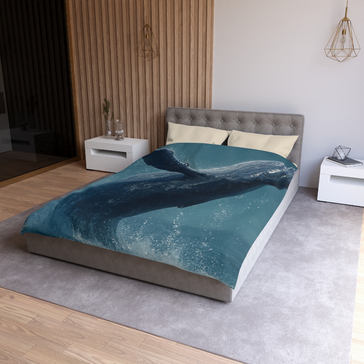 Ocean Song Humpback Whale designer printed duvets