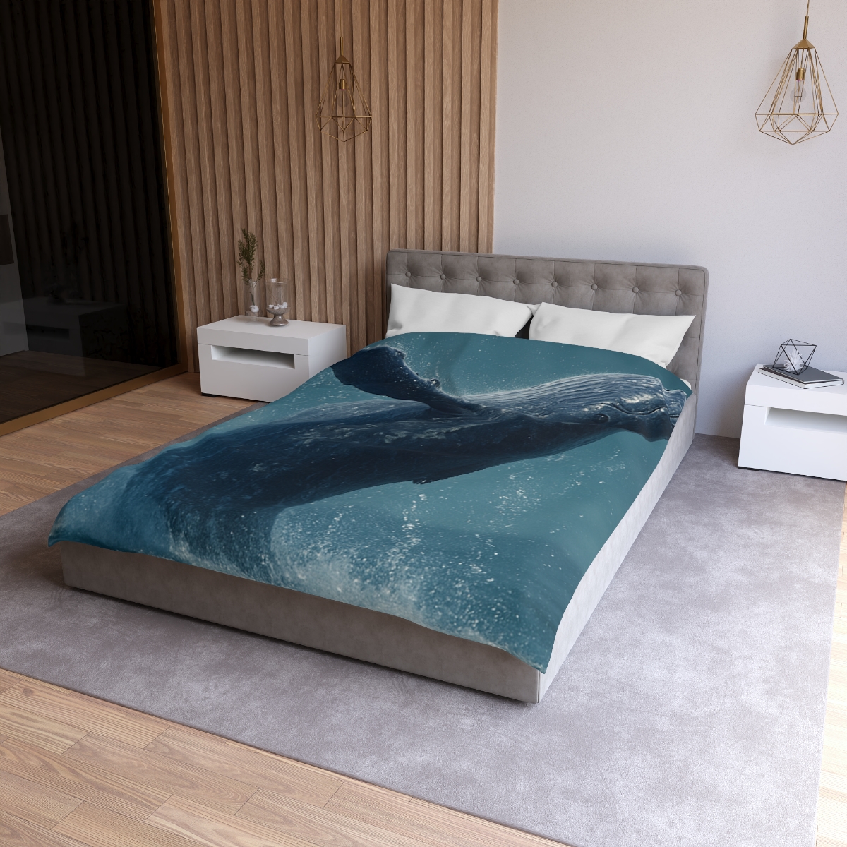 Ocean Song Humpback Whale designer printed duvets