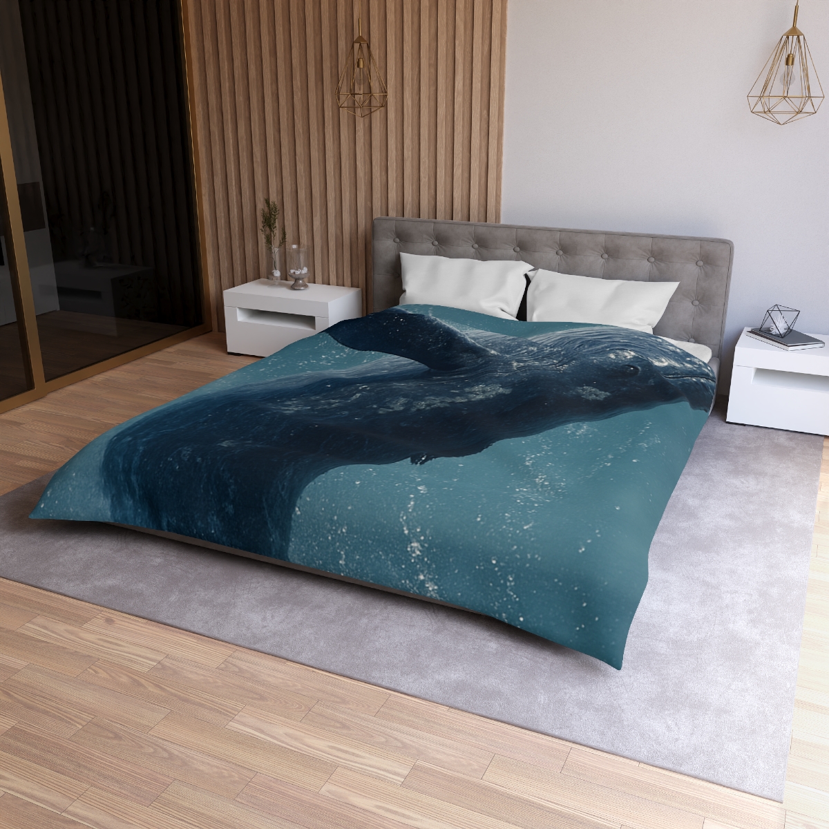 Ocean Song Humpback Whale designer printed duvets