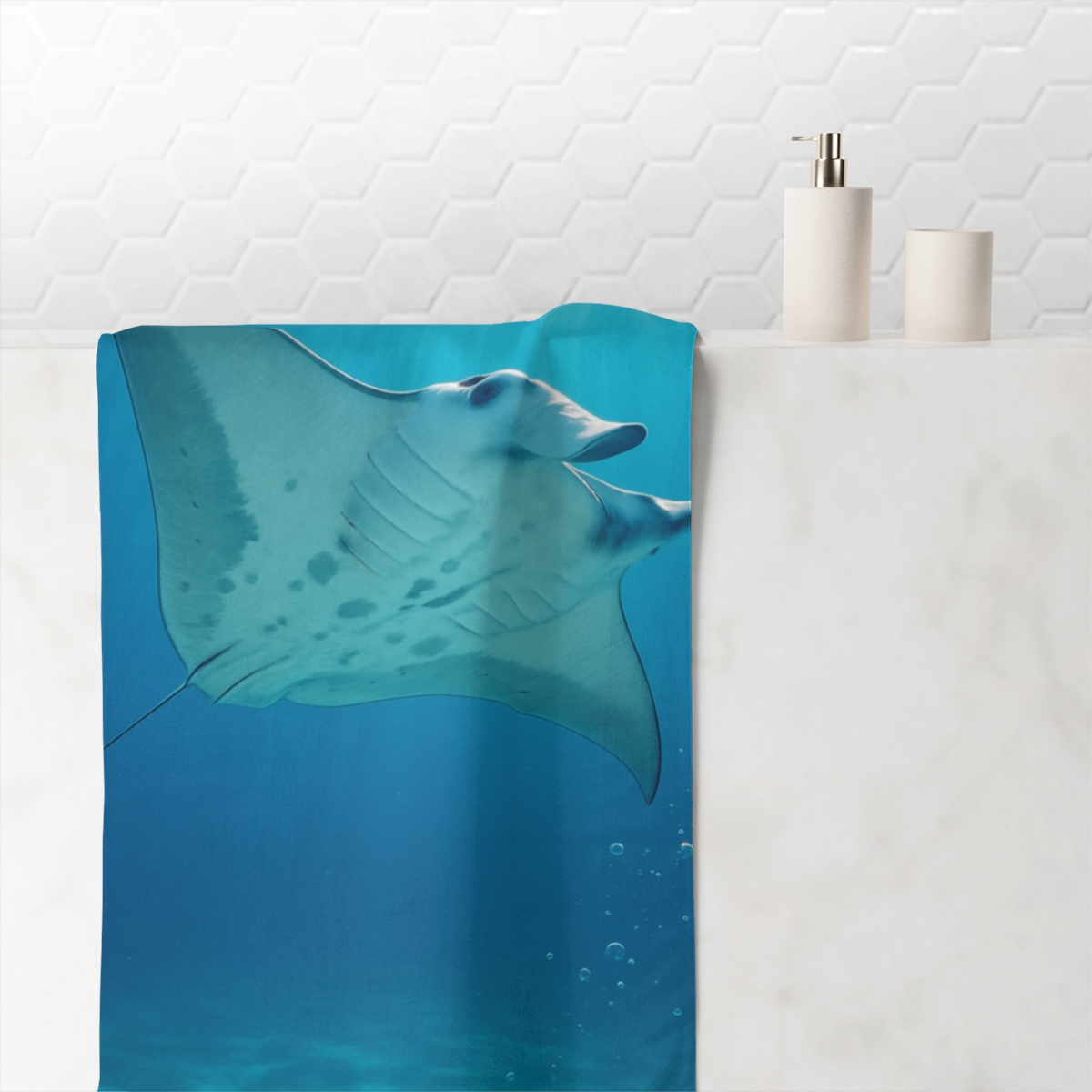Ocean Wanderer Manta Ray stylish beach towels