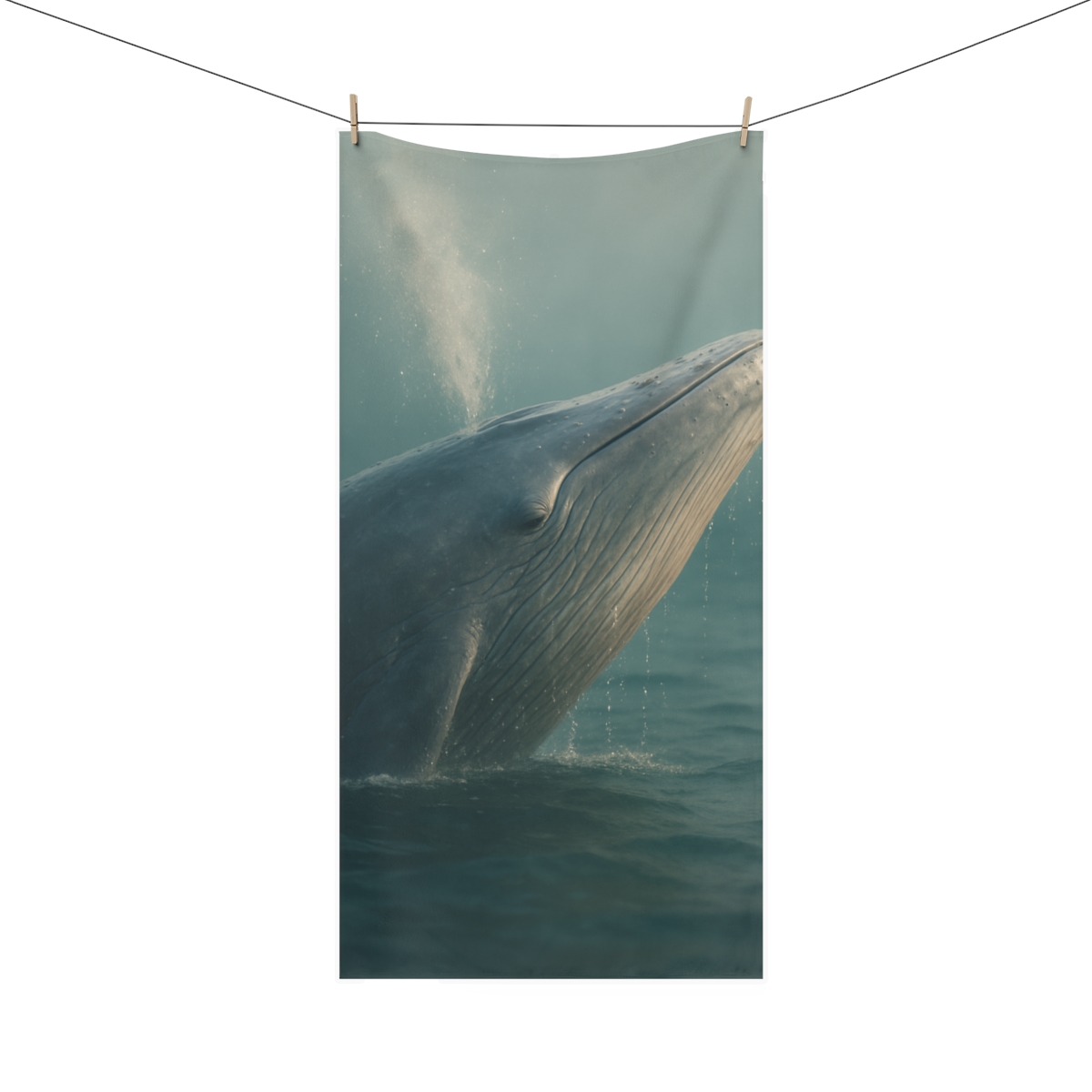 Ocean Whisper Blue Whale custom towels