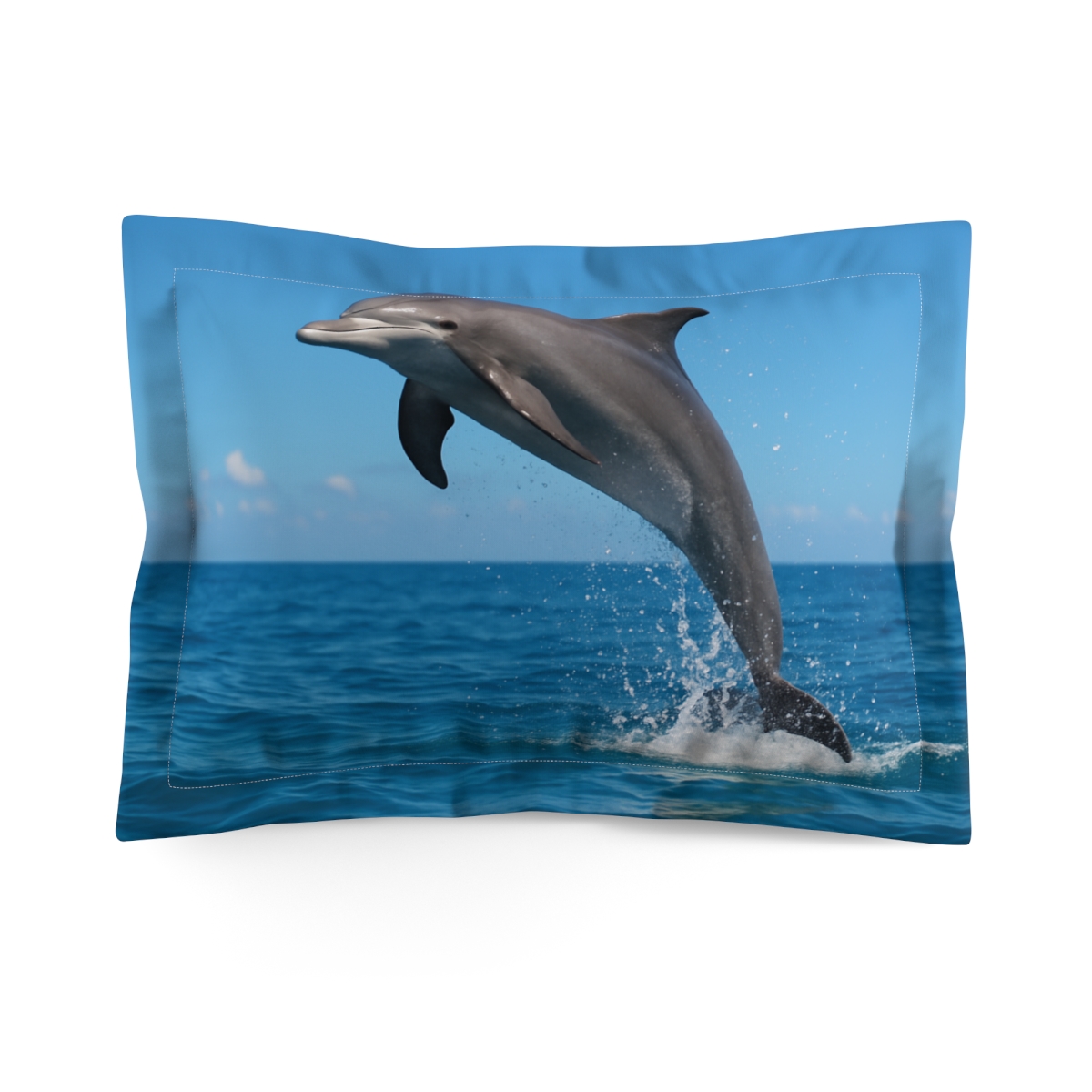 Ocean Whisper Bottlenose Dolphin trendy accent pillows