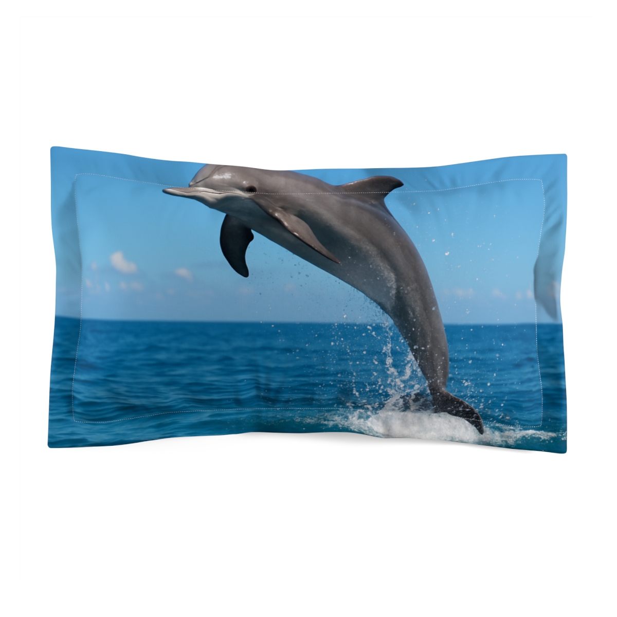 Ocean Whisper Bottlenose Dolphin trendy accent pillows