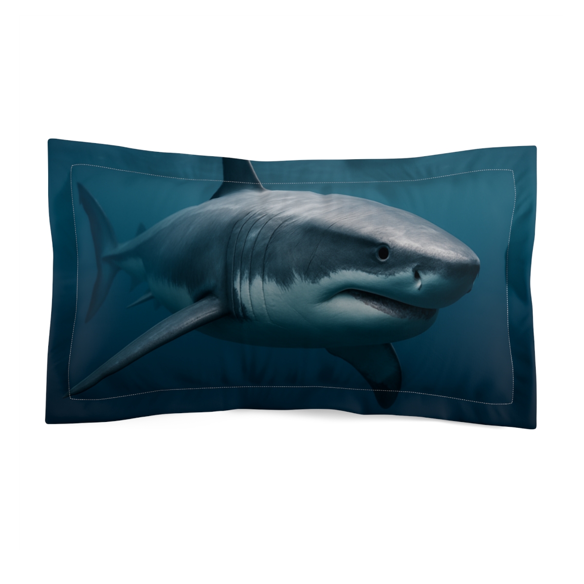 Ocean Whisper Great White Shark designer printed pillows