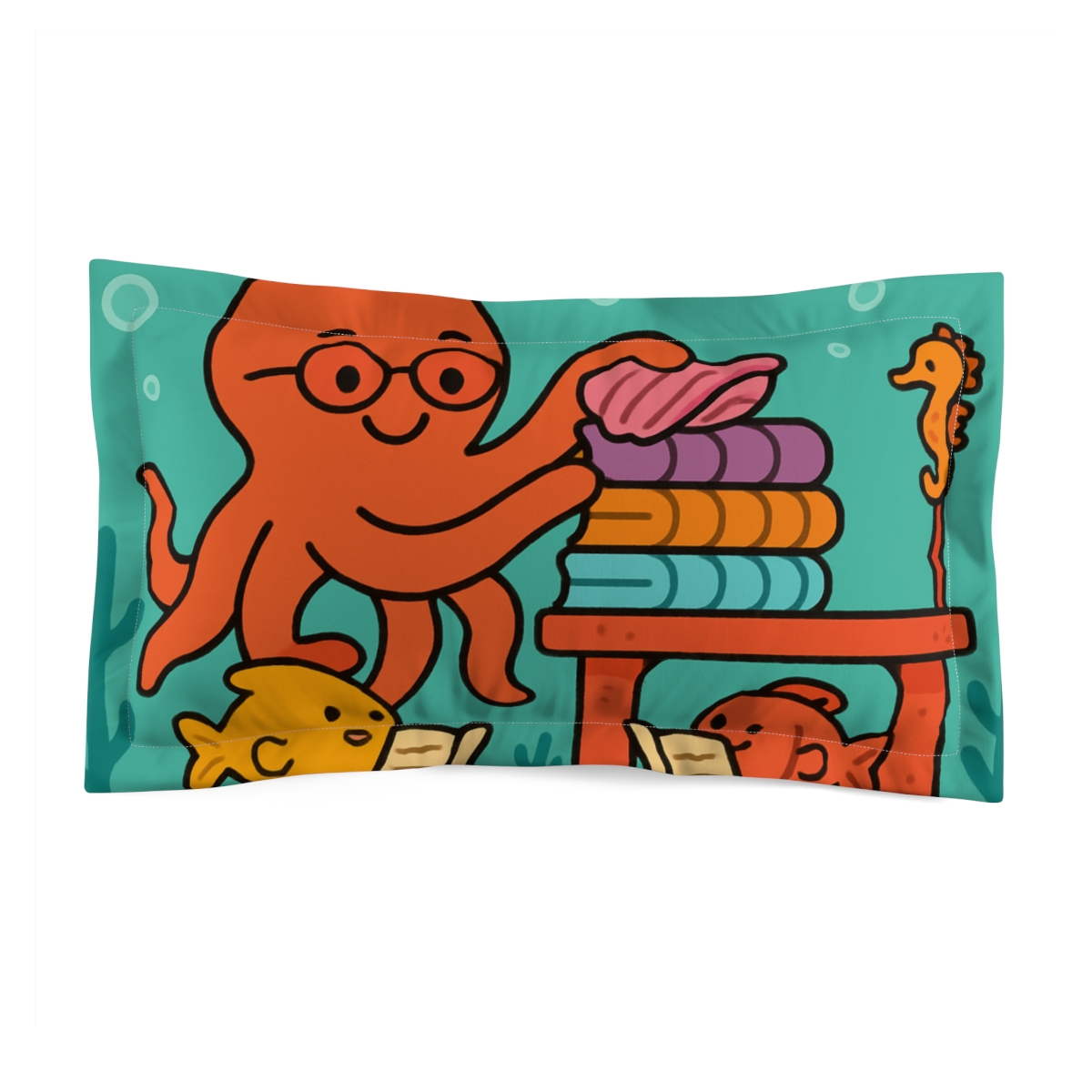 Octopus Library Under The Reef custom pillows