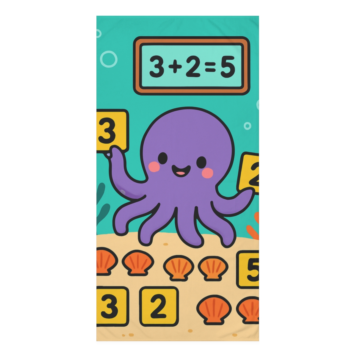 Octopus Math Reef Puzzle decorative home towelscustom towels