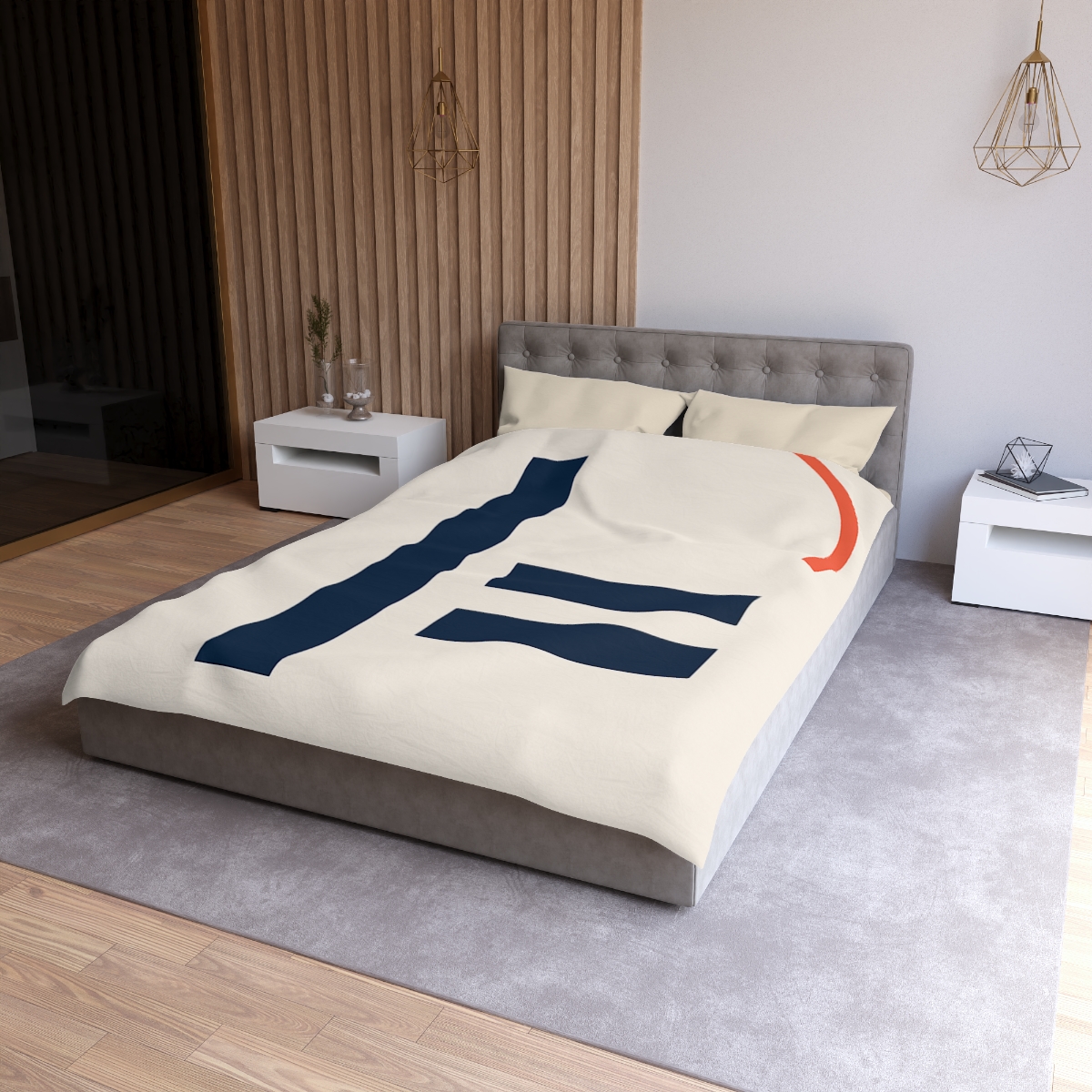 Offset Bars With Orbit Arc unique patterned duvets