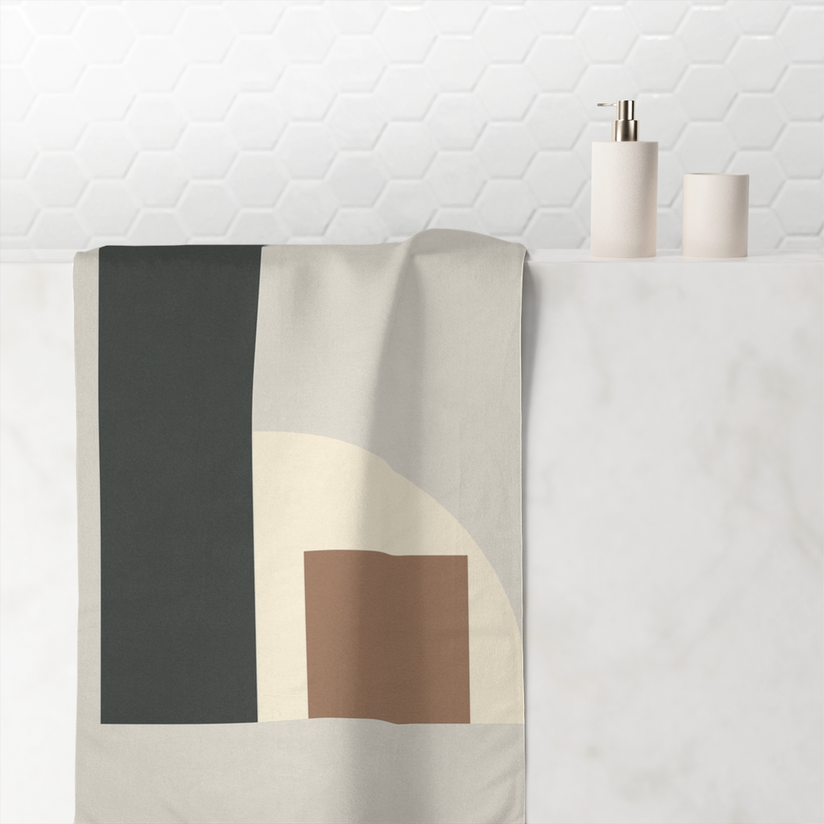 Offset Block And Resting Arc comfortable face towels