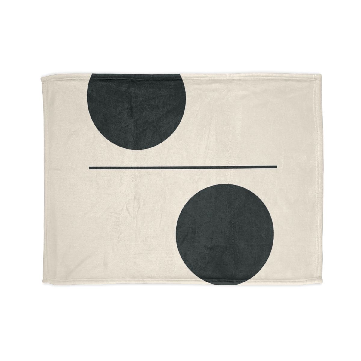 Offset Circle Bar Pairing soft fleece blankets