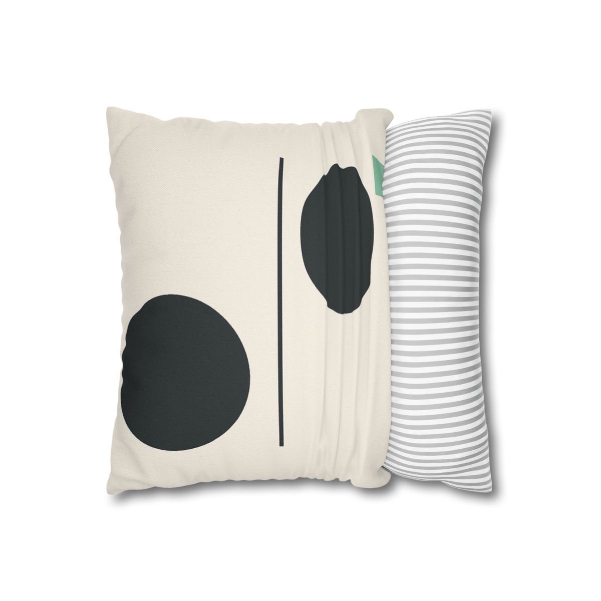 Offset Circle Bar Pairing designer print pillow cases
