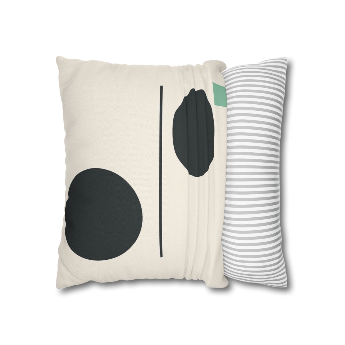 Offset Circle Bar Pairing designer print pillow cases