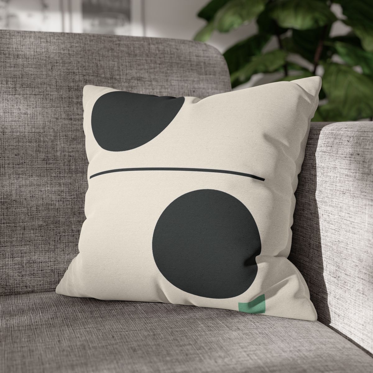 Offset Circle Bar Pairing designer print pillow cases