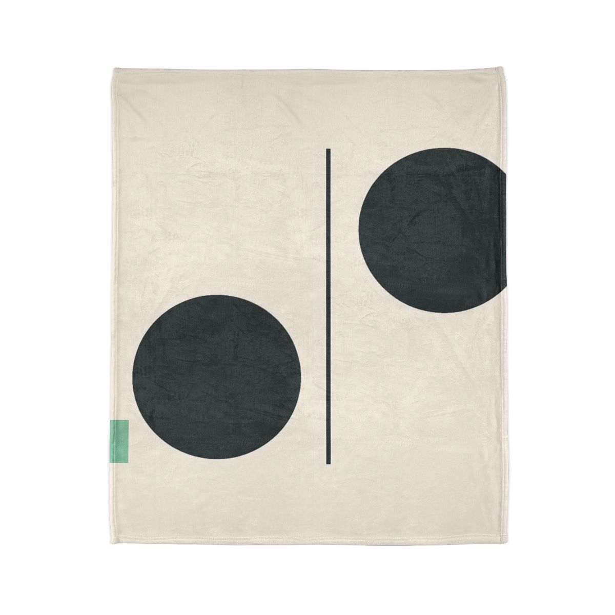 Offset Circle Bar Pairing soft fleece blankets