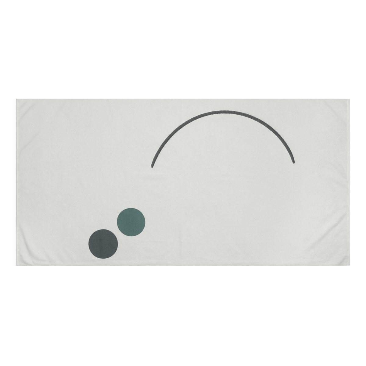 Offset Crescent And Twin Dots custom towels