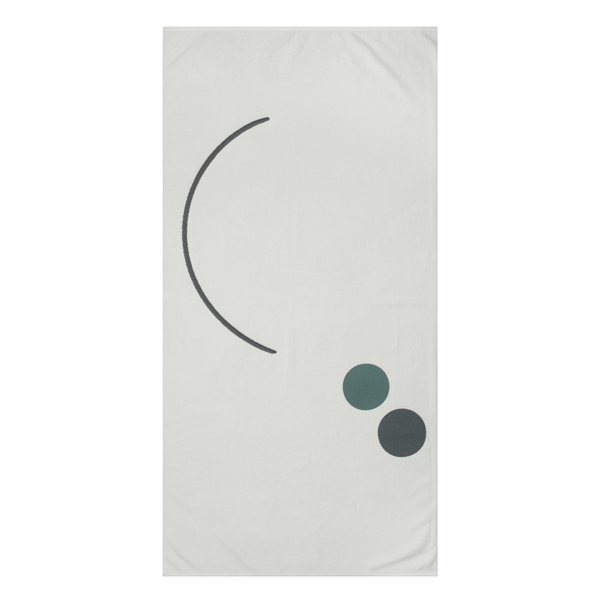 Offset Crescent And Twin Dots custom towels