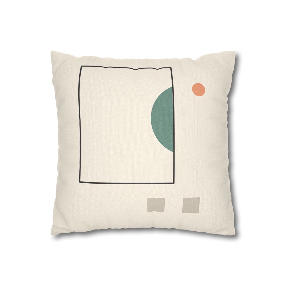 Offset Frame And Crescent Pause designer print pillow cases