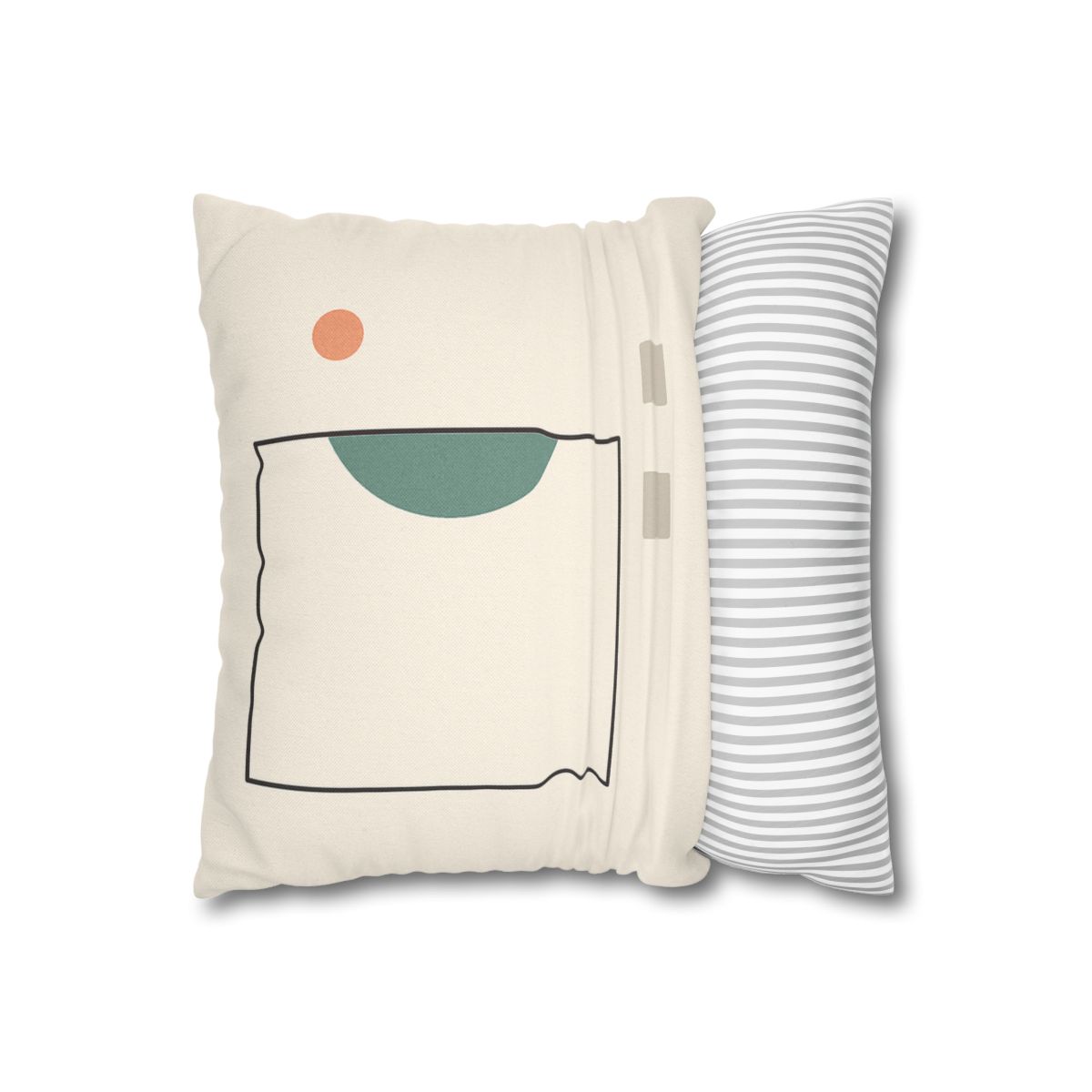 Offset Frame And Crescent Pause designer print pillow cases