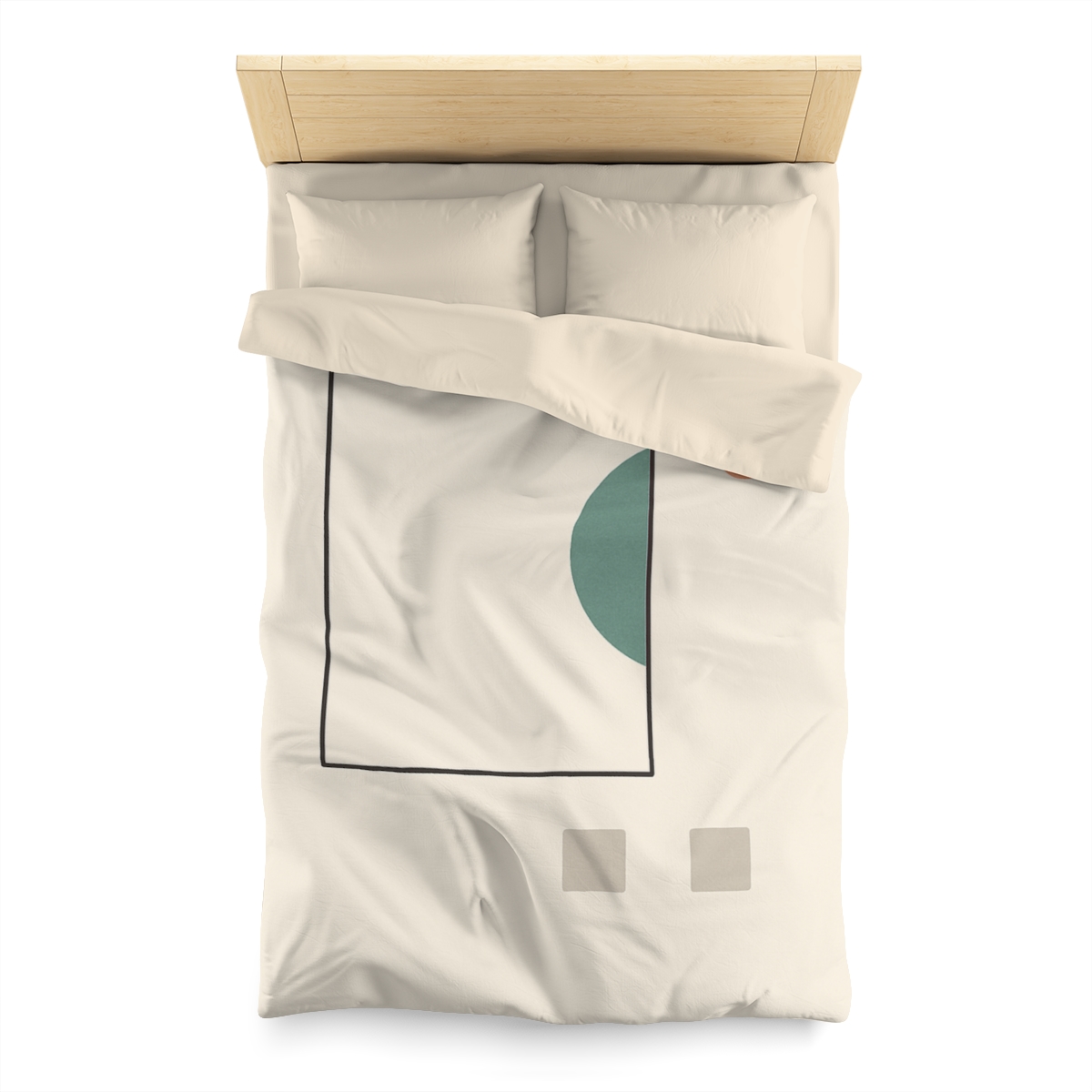 Offset Frame And Crescent Pause custom duvets