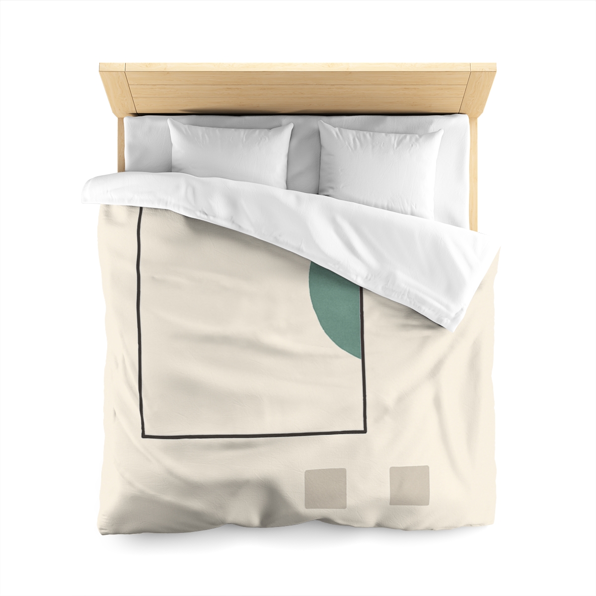 Offset Frame And Crescent Pause custom duvets