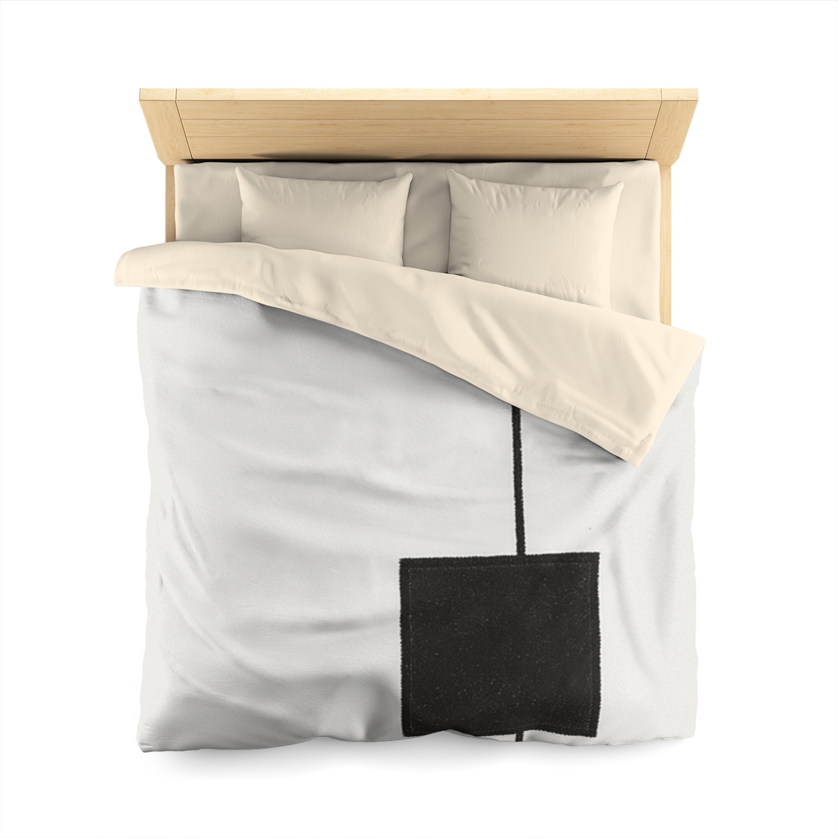 Offset Frame And Inner Square Pause personalized bedding duvets