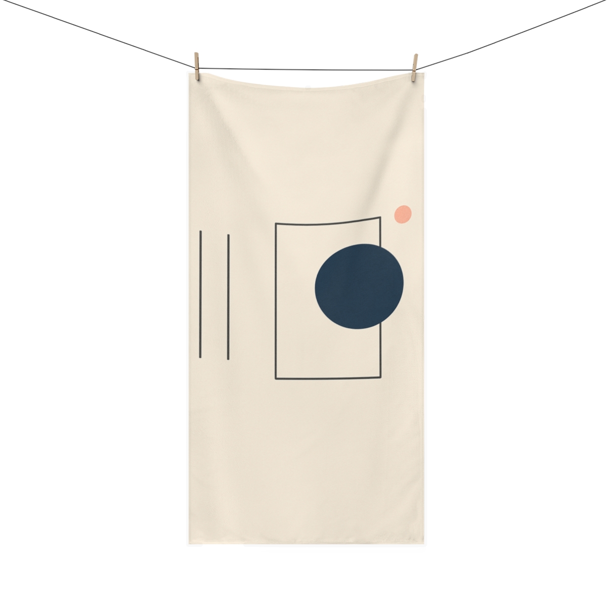 Offset Frame And Quiet Orbit designer printed towels