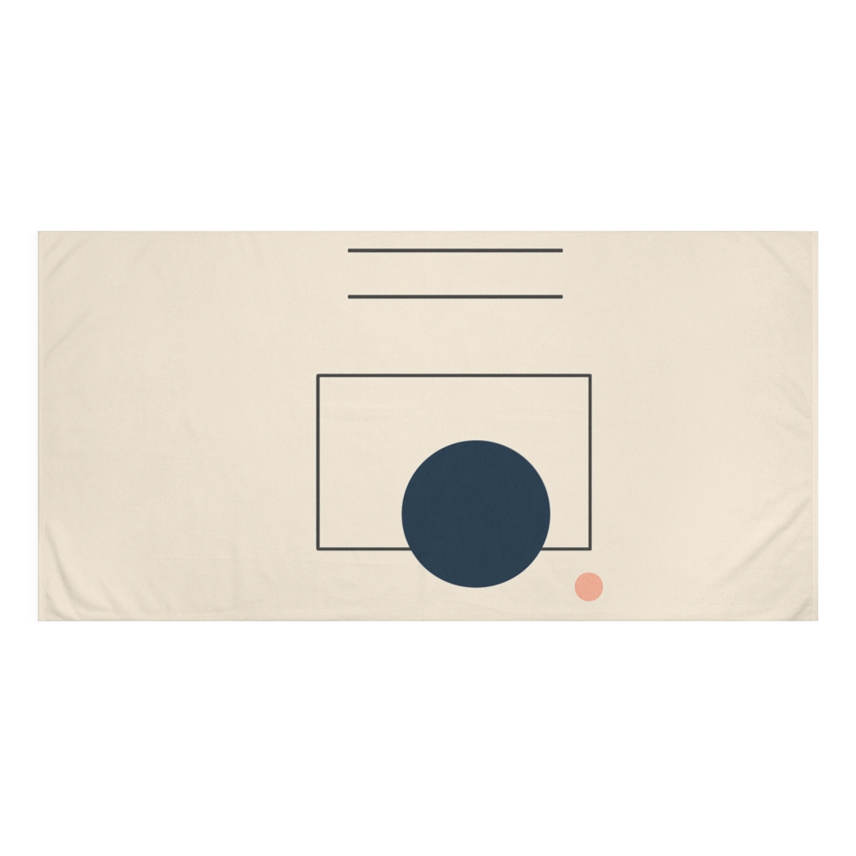 Offset Frame And Quiet Orbit designer printed towels