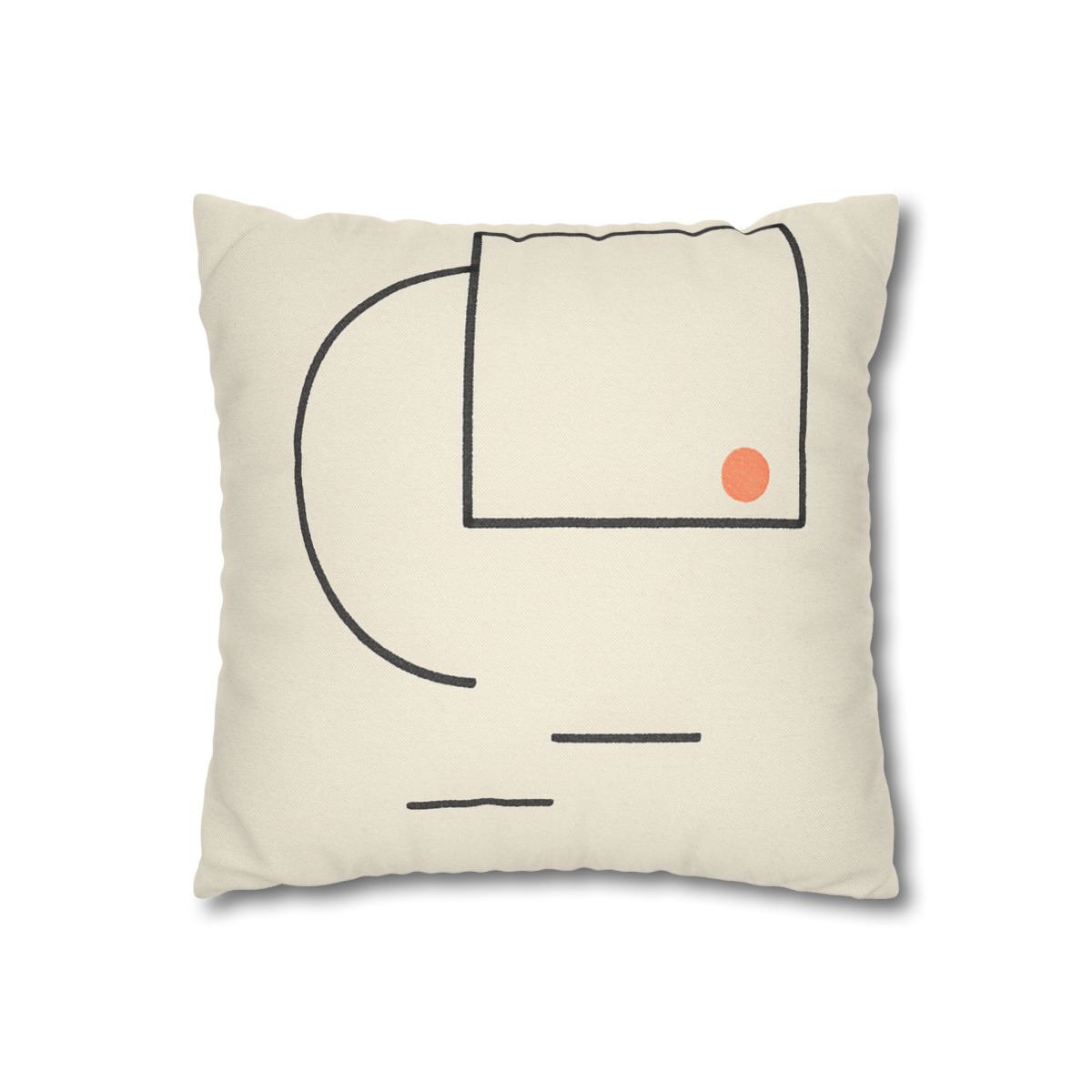 Offset Frame With Leaning Arc soft cotton pillow cases