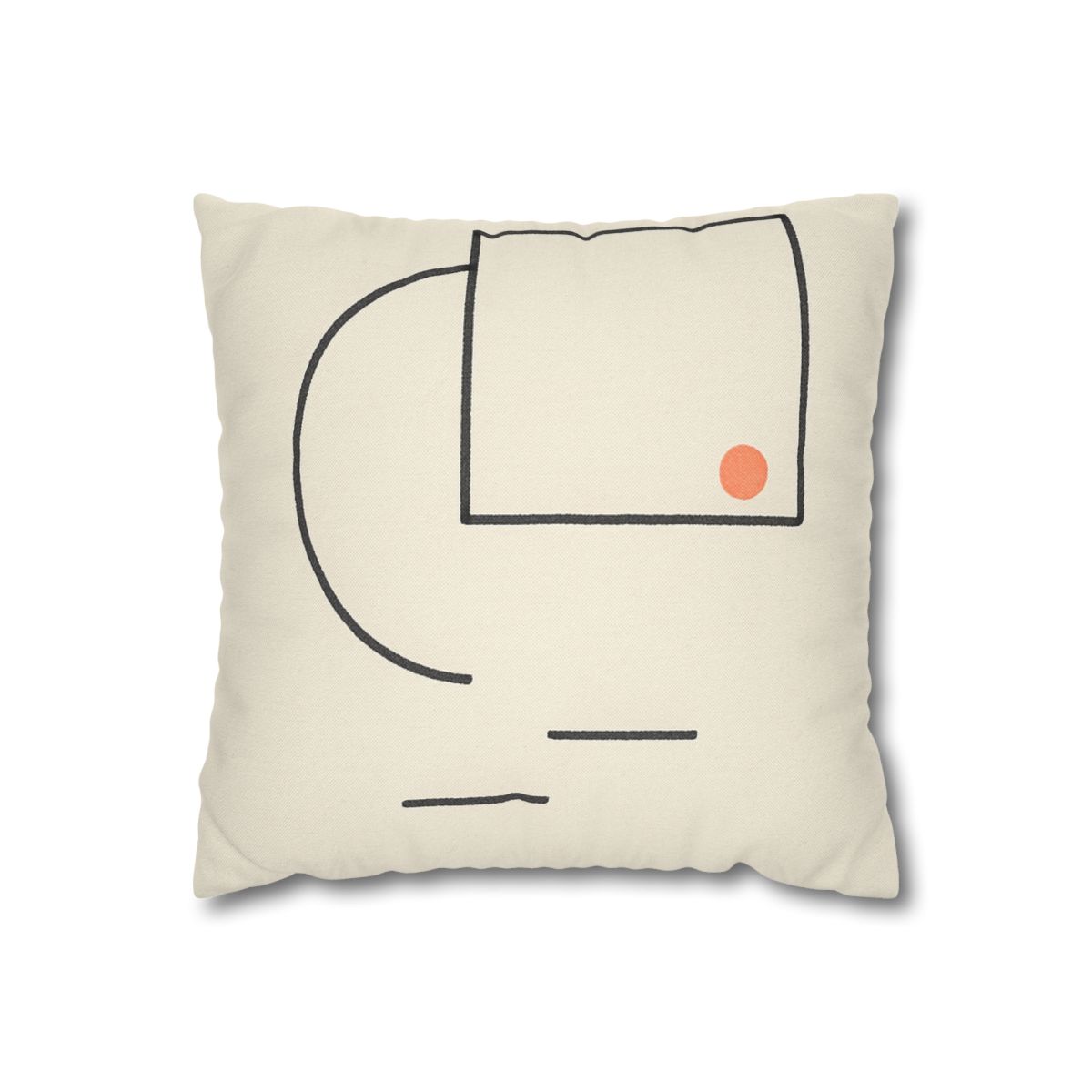 Offset Frame With Leaning Arc soft cotton pillow cases