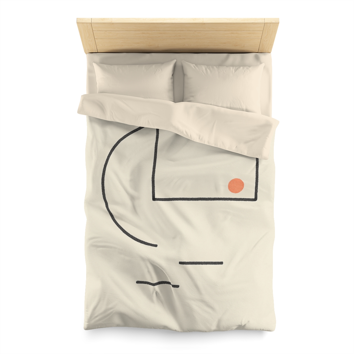 Offset Frame With Leaning Arc personalized bedding duvets