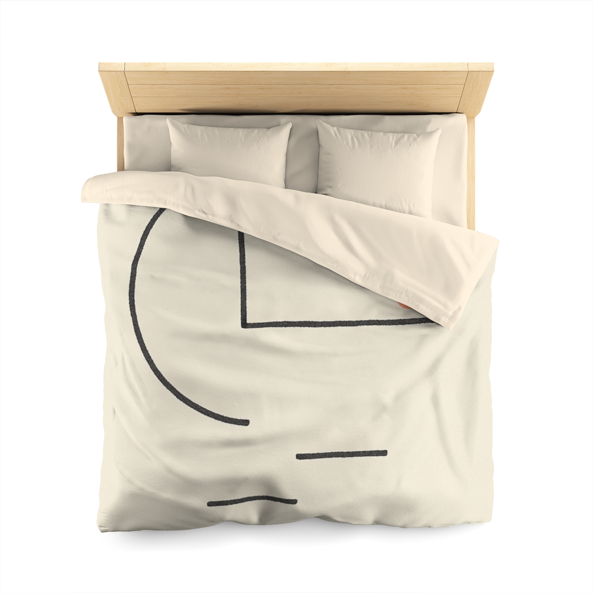 Offset Frame With Leaning Arc personalized bedding duvets