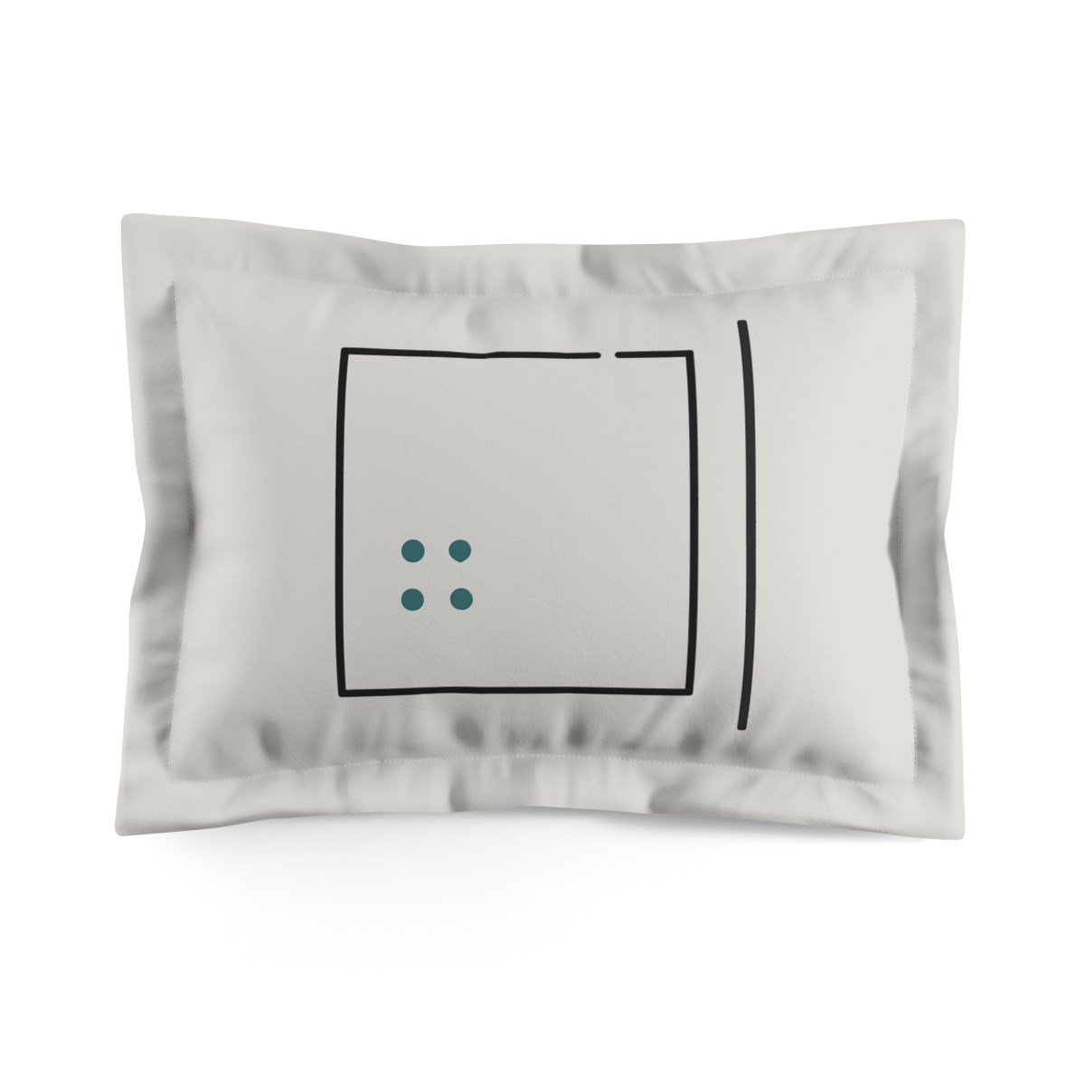 Offset Frame With Missing Star Cell custom pillows