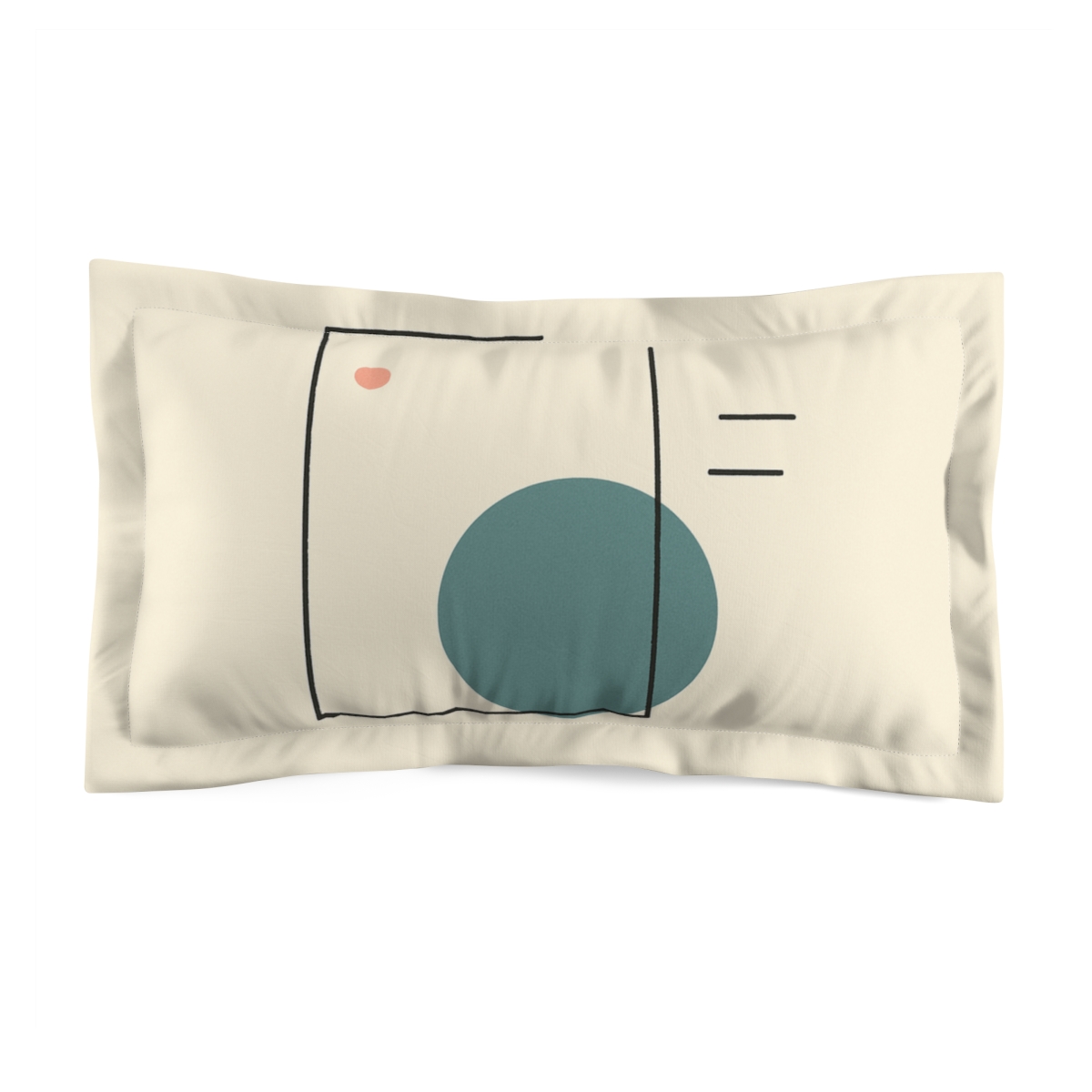 Offset Frame With Orbit Dot stylish throw pillows