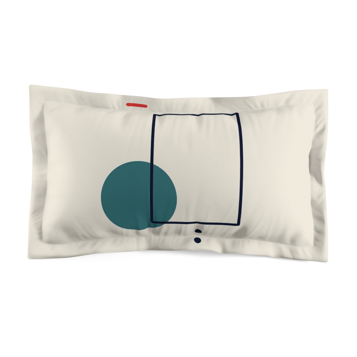 Offset Frame With Quiet Orbit designer printed pillows