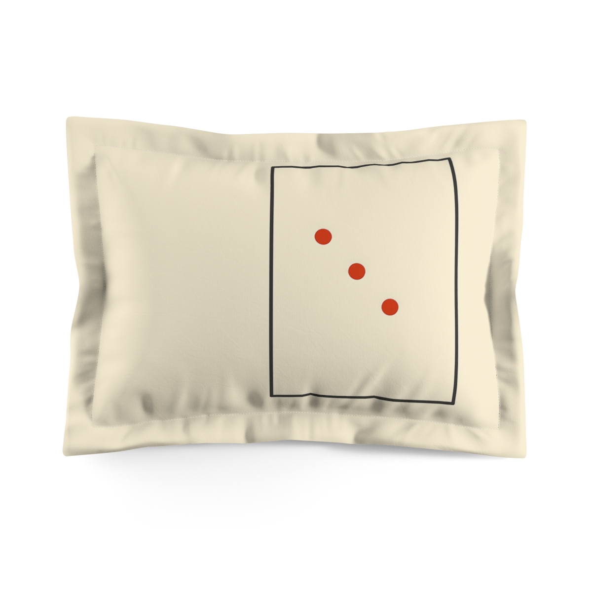 Offset Frame With Three Quiet Dots stylish throw pillows