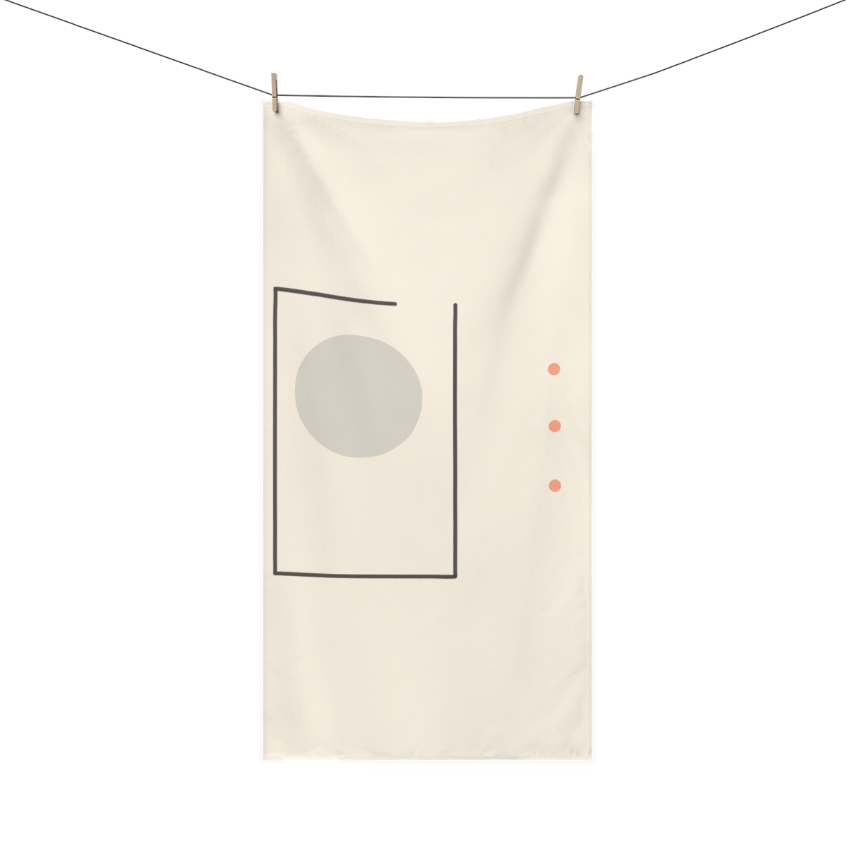 Offset Frame With Three Quiet Dots trendy hand towels