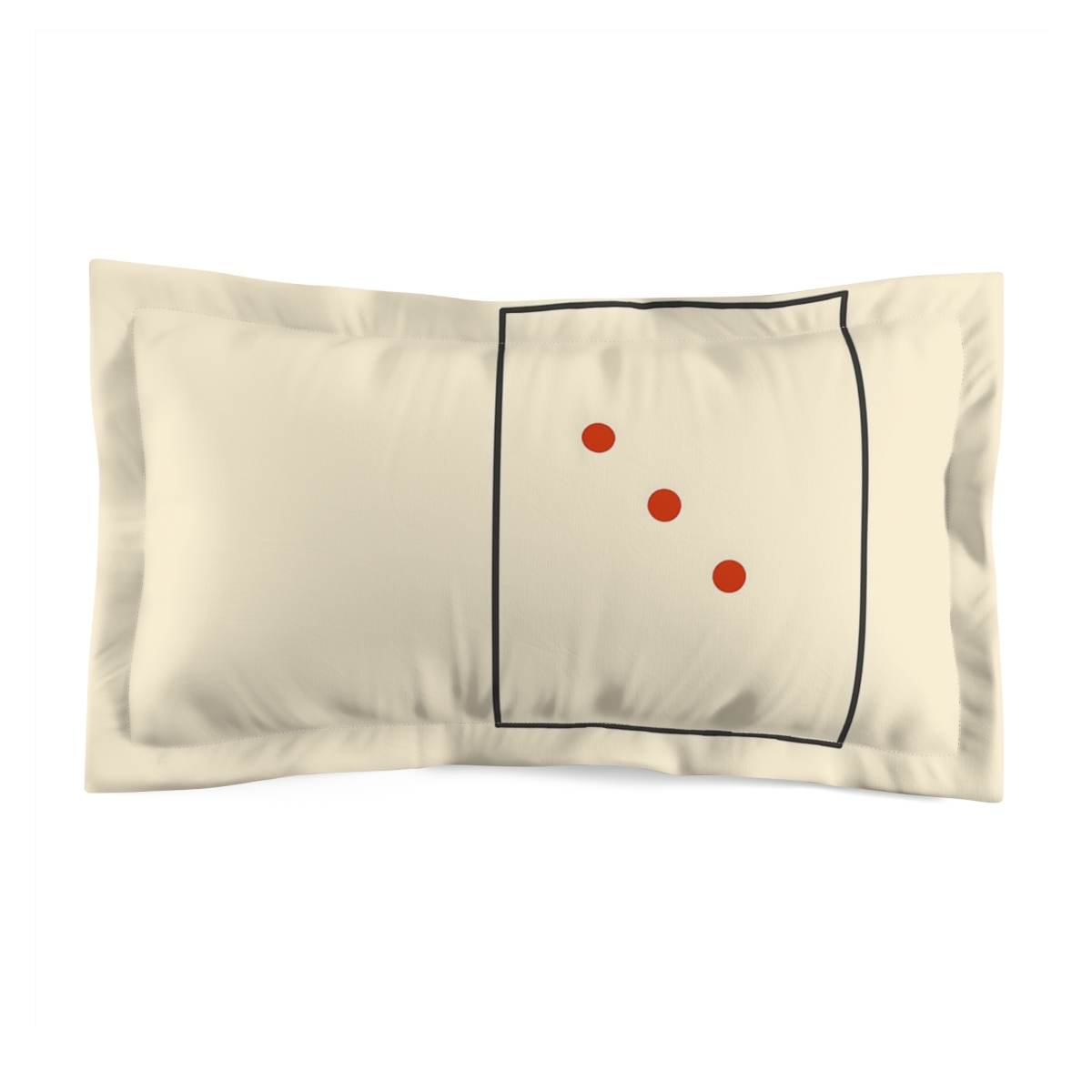 Offset Frame With Three Quiet Dots stylish throw pillows